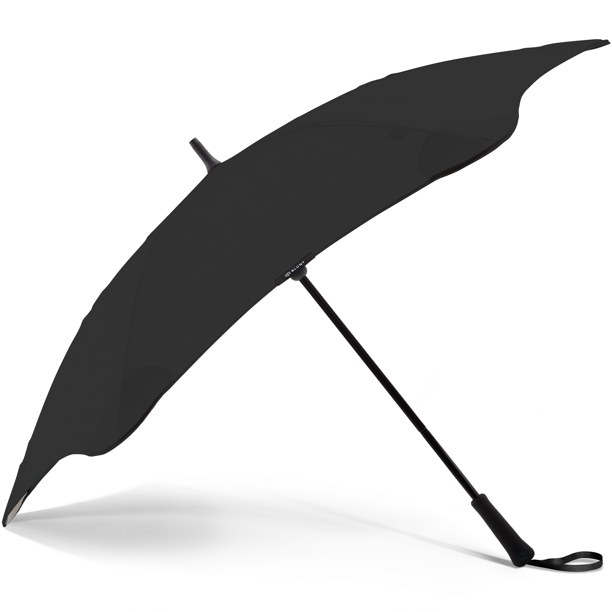 2020 Classic Black Blunt Umbrella Side View