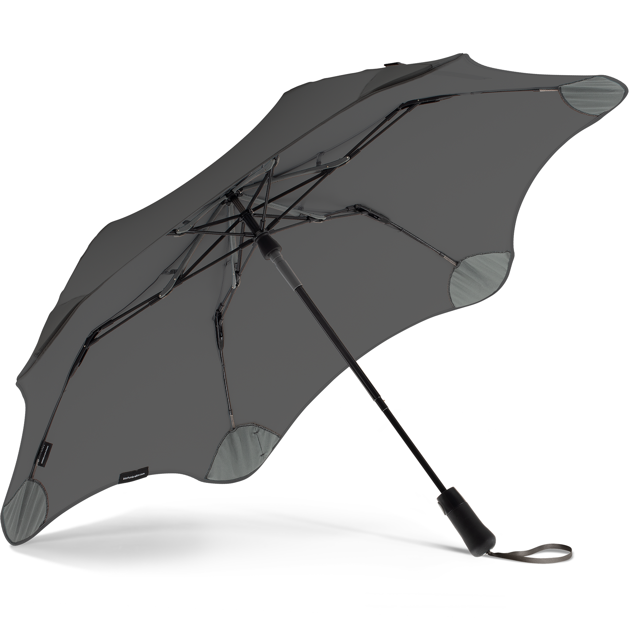 2020 Metro Charcoal Blunt Umbrella Under View