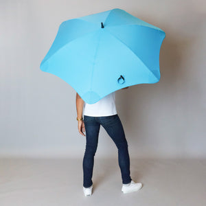 2020 Blue Exec Blunt Umbrella Model Back View