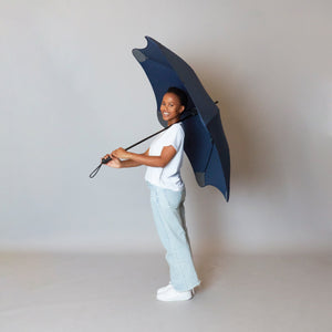 2020 Navy Exec Blunt Umbrella Model Side View