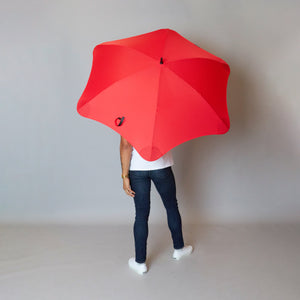 2020 Red Exec Blunt Umbrella Model Back View
