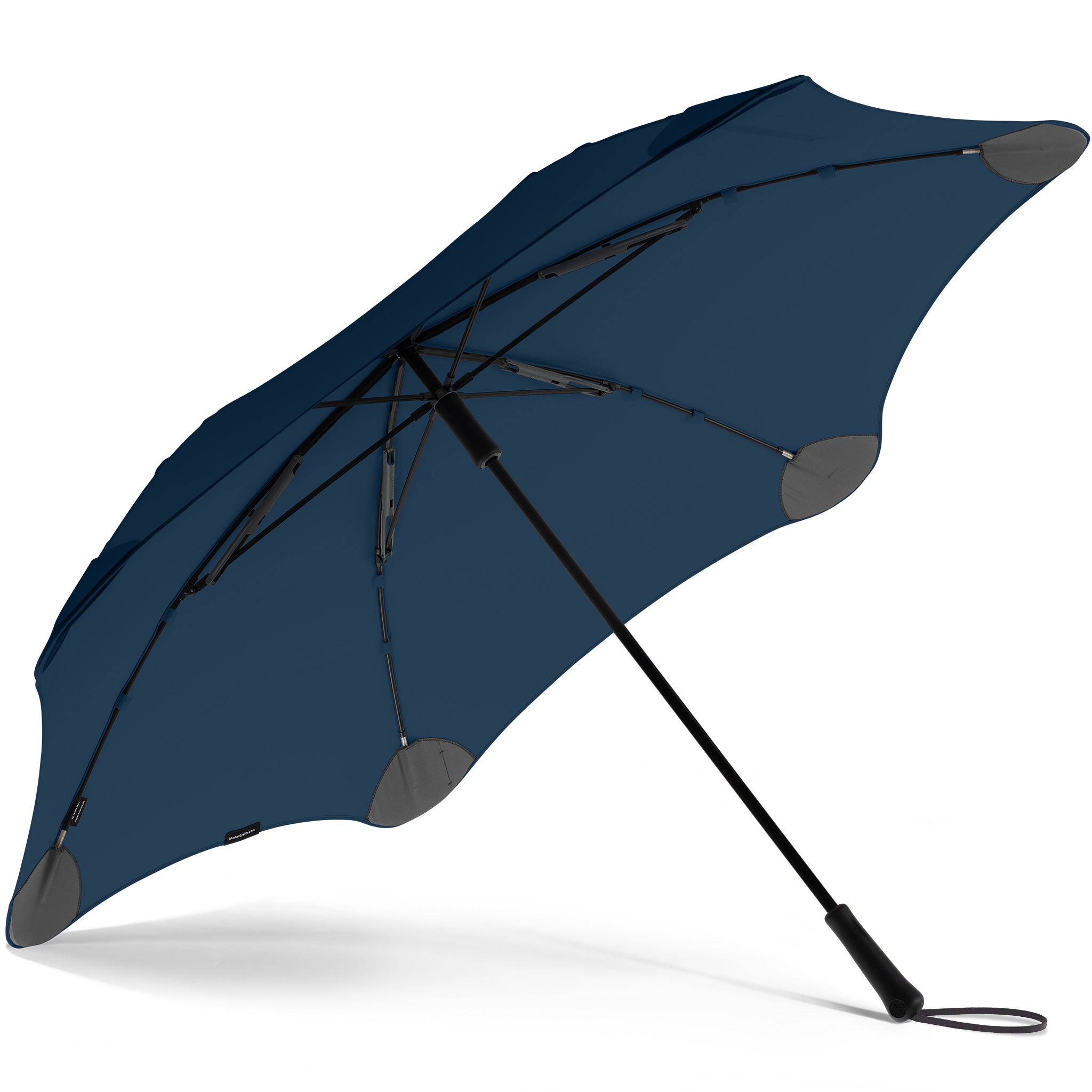 2020 Navy Exec Blunt Umbrella Under View