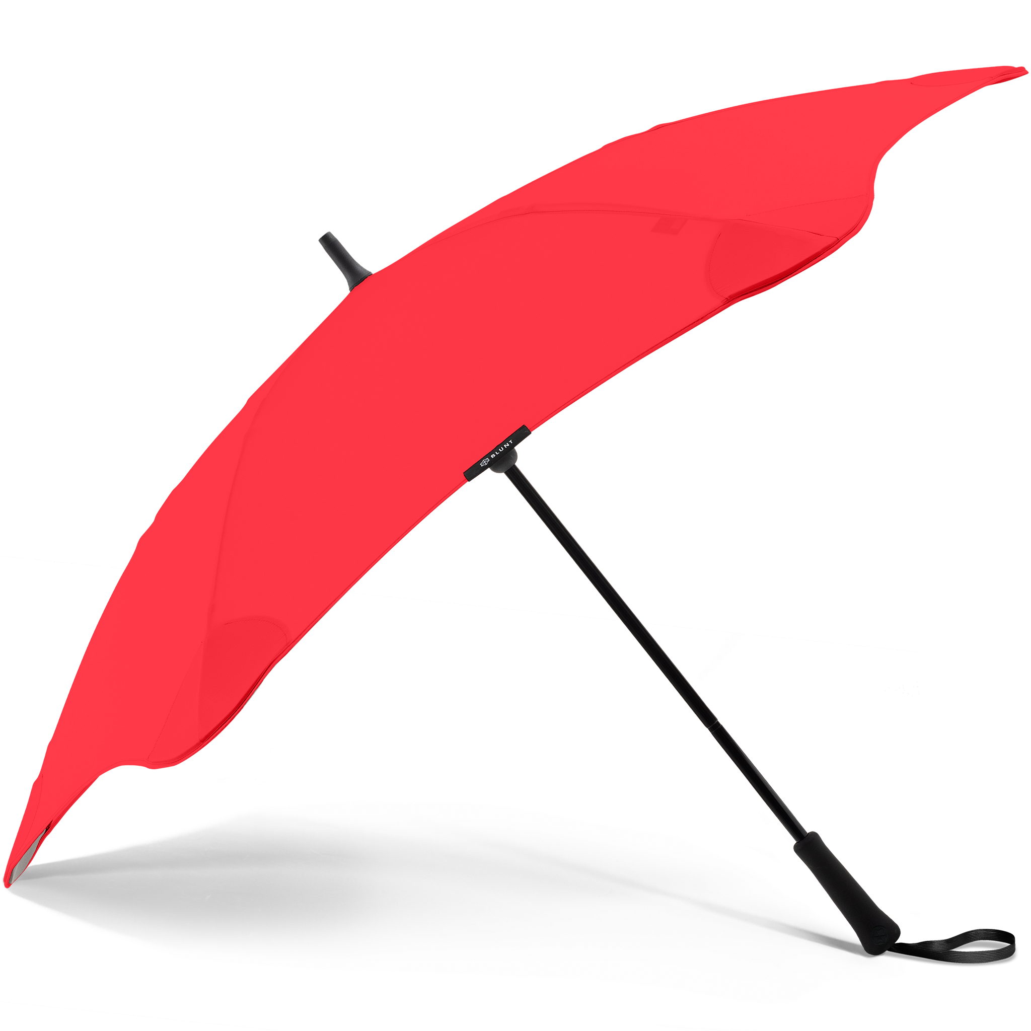 2020 Classic Red Blunt Umbrella Side View