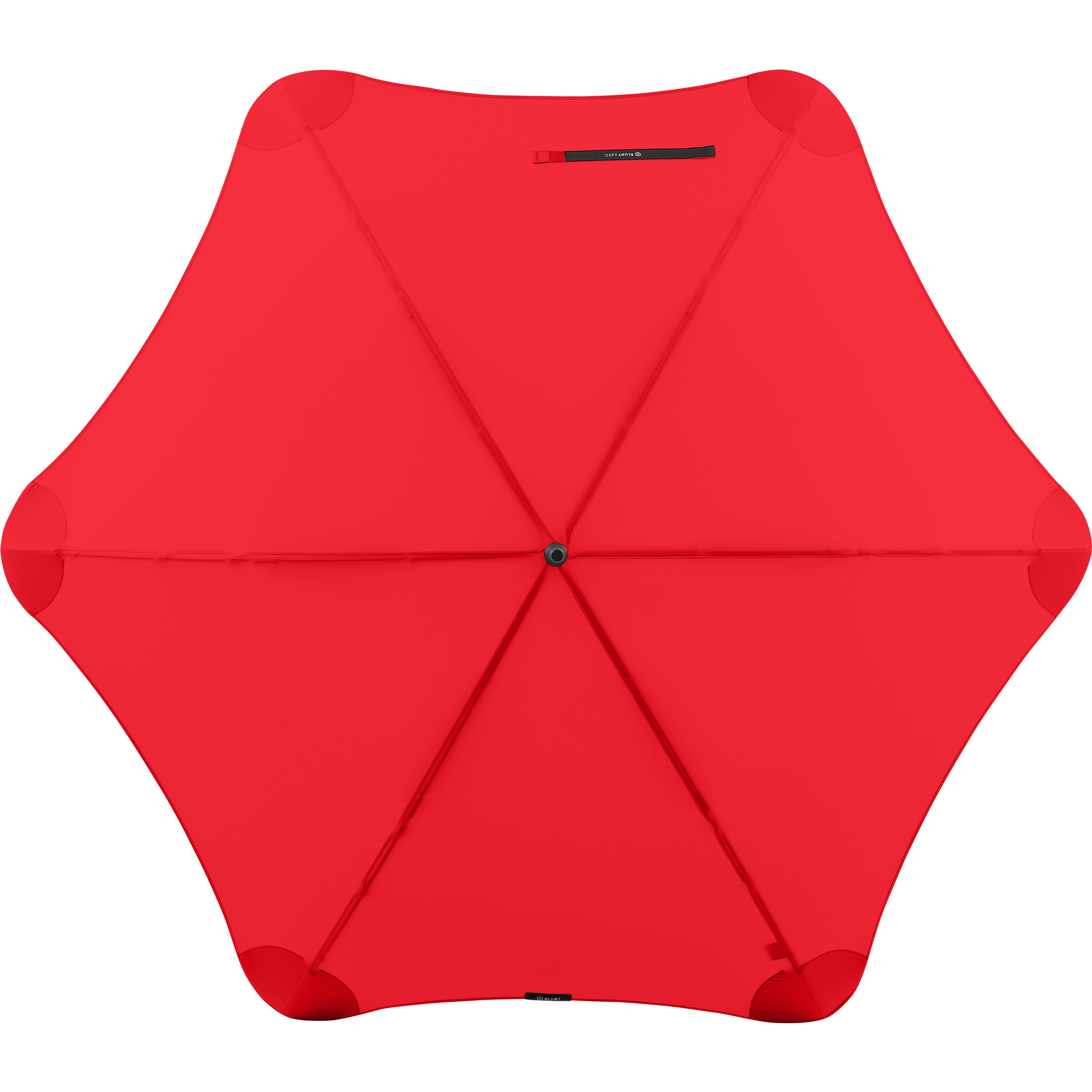 2020 Red Exec Blunt Umbrella Top View
