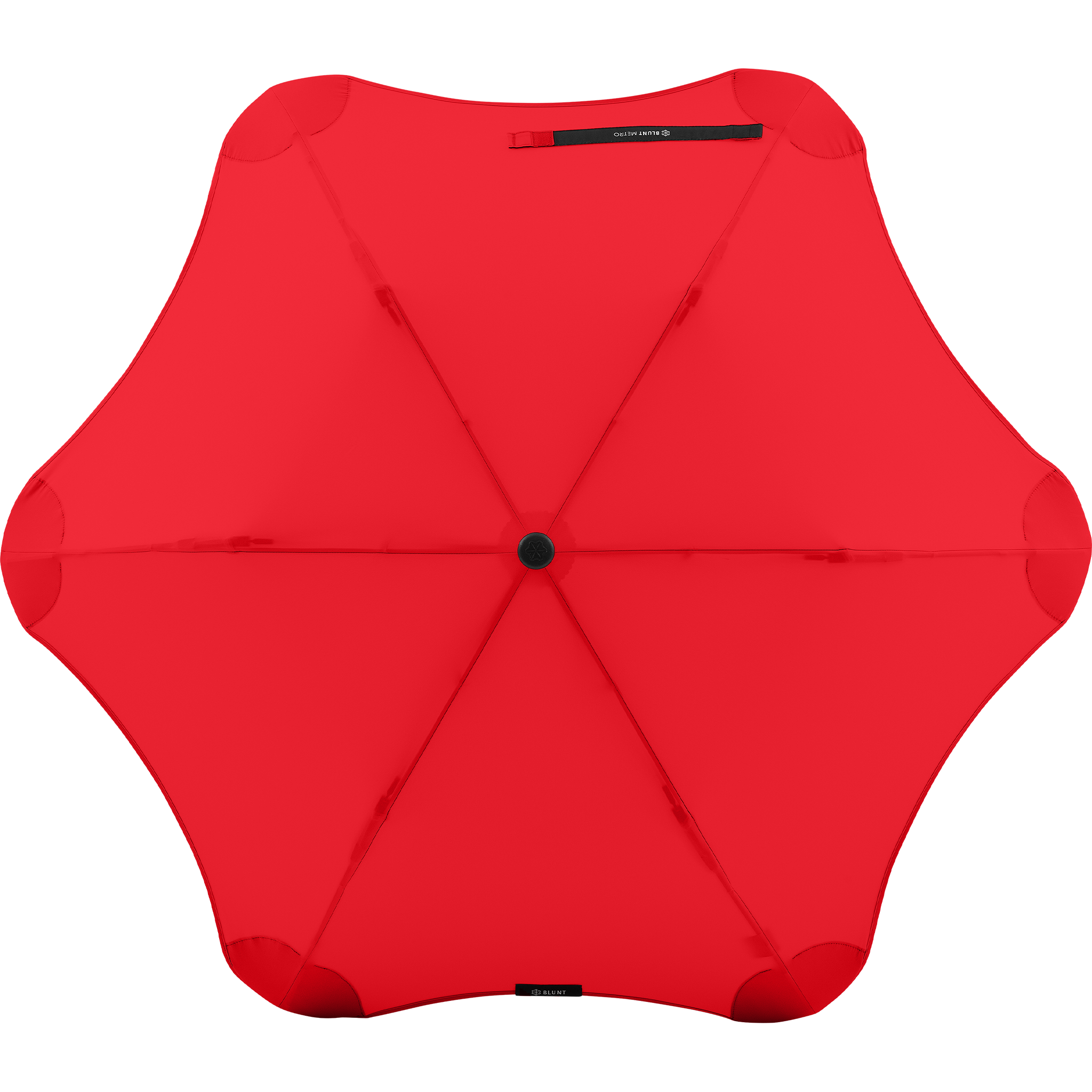 2020 Metro Red Blunt Umbrella Top View