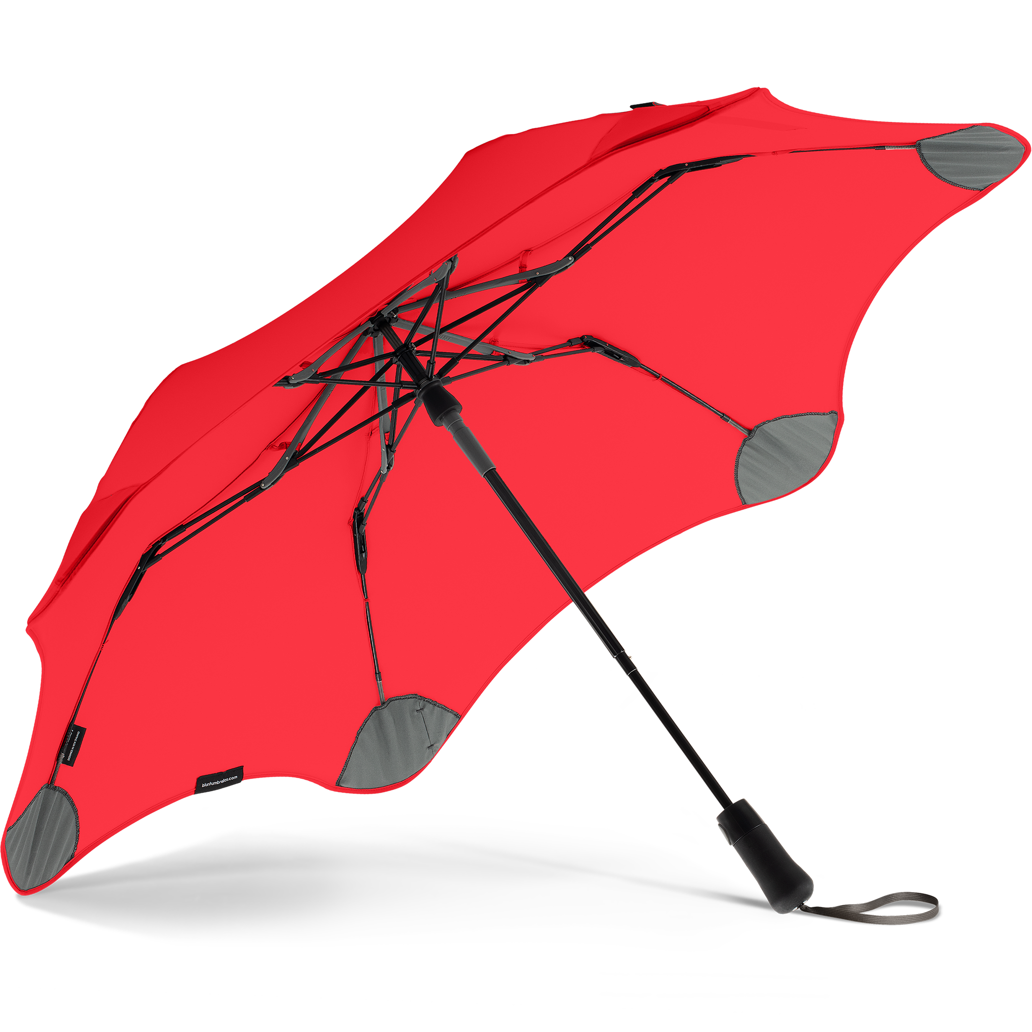 2020 Metro Red Blunt Umbrella Under View