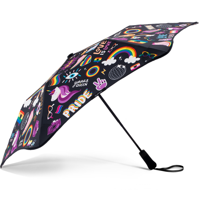 2022 Metro Safe Space Alliance Blunt Umbrella Model Side View