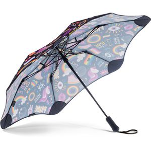 2022 Metro Safe Space Alliance Blunt Umbrella Model Under View