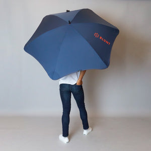 2020 Navy/Orange Sport Blunt Umbrella Model Back View